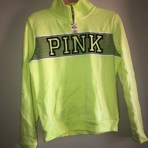 Neon Lime/Yellow Victoria’s Secret Quarter Zip